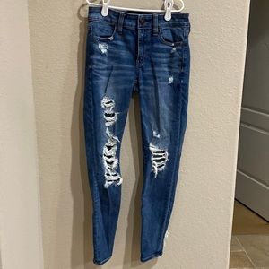 american eagle skinny jeans size 0 regular